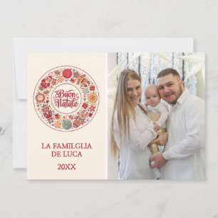 Tarjeta Festiva Buon Natale Wreath