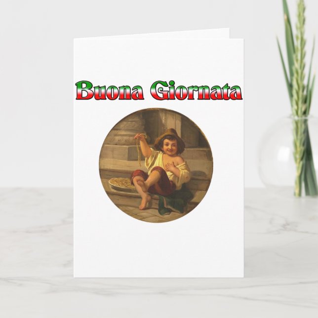 Tarjeta Festiva Buona Giornata (Que Tenga Un Buen Día) (Anverso)