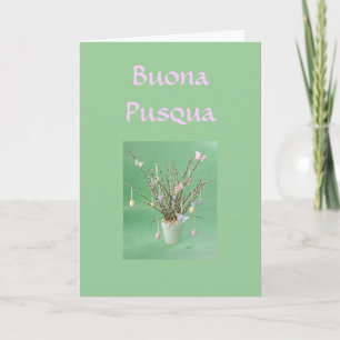 TARJETA FESTIVA BUONA PUSQUA (FELIZ ITALIANO ORIENTAL)
