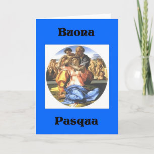 Tarjeta Festiva BuonaPasqua - estilo feliz del italiano de Pascua