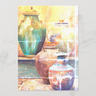 Tarjeta Festiva Buques Vintage Arte Acrílico Caroline Vendredid852