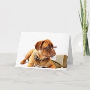 Tarjeta Festiva Burdeos Mastiff, regalo francés Mastiff Bordeauxdo