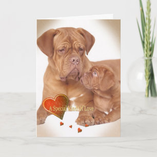 TARJETA FESTIVA BURDEOS UNA CLASE ESPECIAL DE AMOR