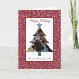 Tarjeta Festiva Burgundy Doodle Navidades Sleigh Pattern