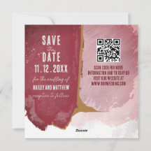 Burgundy y la turbia acuarela rosa salvan la fecha