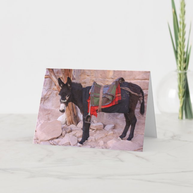 Tarjeta Festiva Burro (Anverso)