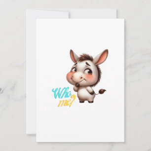 Tarjeta Festiva Burro Adorable para Navidades 2024 - Regalo perfec