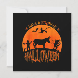 Tarjeta Festiva Burro - Feliz Halloween  Regalo Divertido y Aterra