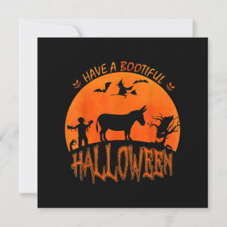 Tarjeta Festiva Burro - Feliz Halloween| Regalo divertido y aterra