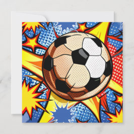 Tarjeta Festiva Burst de fútbol