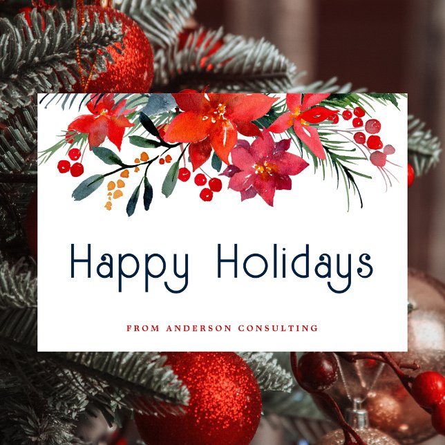 Tarjeta Festiva Business Happy Holidays Moderno (Subido por el creador)