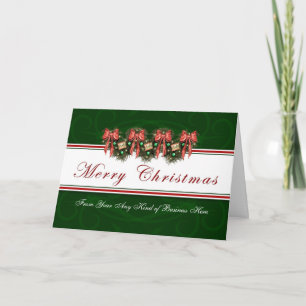 Tarjeta Festiva Business Merry Christmas - Garland Card