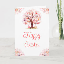 Tarjeta Festiva Búsqueda de huevos de Pascua en el árbol de primav
