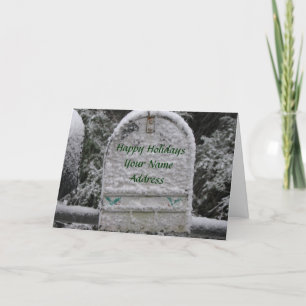 Tarjeta Festiva Buzón de correo de nieve