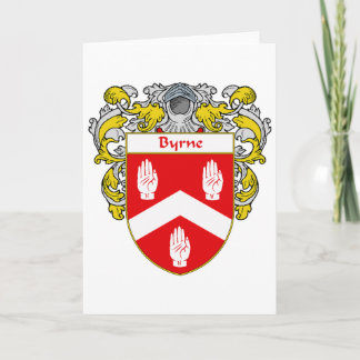 Tarjeta Festiva Byrne Coat of Arms (Mantled)