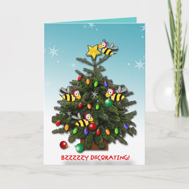 TARJETA FESTIVA ¡BZZZZZY QUE ADORNA! (Anverso)