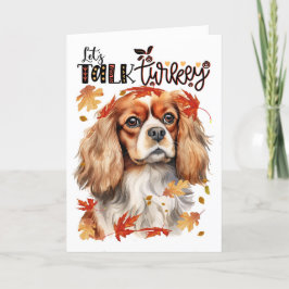 Tarjeta Festiva Caballero de Acción de Gracias Rey Carlos Perro ha