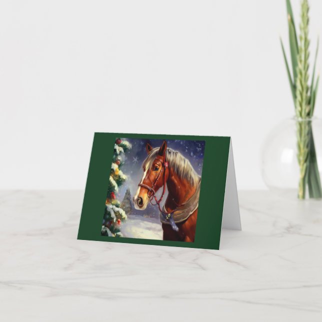 Tarjeta Festiva Caballo 1 navidades (Anverso)