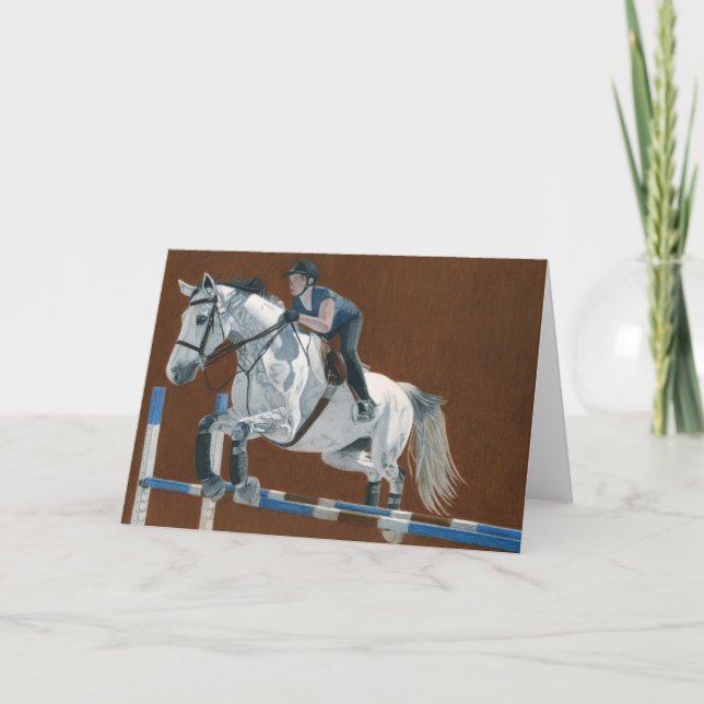 Tarjeta Festiva Caballo de Cazador/Jumper (Anverso)