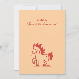 Tarjeta Festiva Caballo de Fuego Lindo