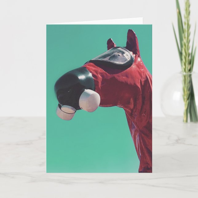 Tarjeta Festiva caballo de guerra fría (Anverso)