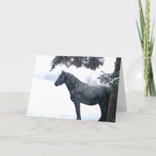 Tarjeta Festiva Caballo de la nieve