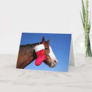 Tarjeta Festiva Caballo de navidades