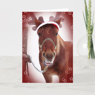 Tarjeta Festiva Caballo de navidades