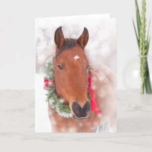 Tarjeta Festiva Caballo de navidades