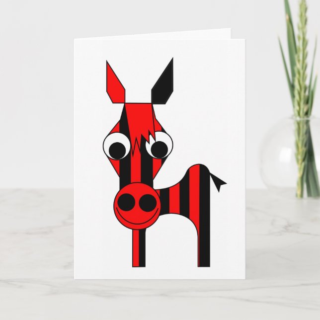 Tarjeta Festiva Caballo de navidades (Anverso)