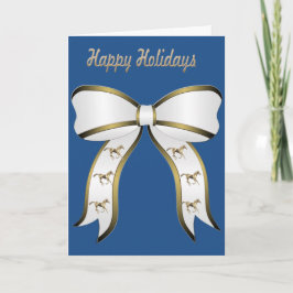 Tarjeta Festiva Caballo de Oro Occidental y Vacaciones Felices