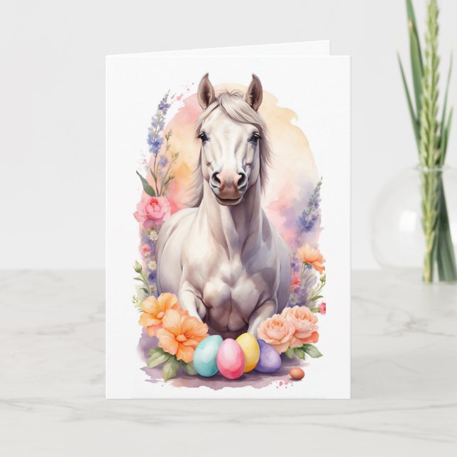 Tarjeta Festiva caballo de Pascua (Anverso)