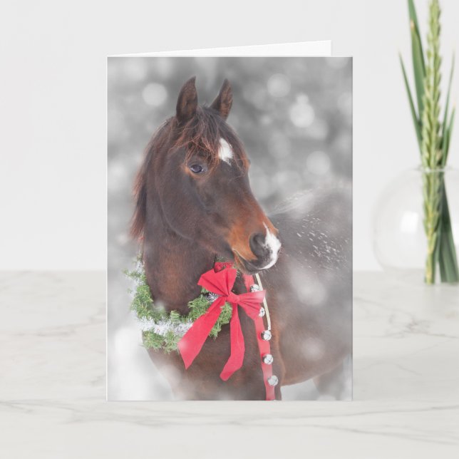Tarjeta Festiva Caballo de regalo (Anverso)
