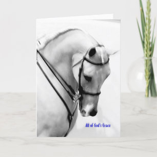 Tarjeta Festiva Caballo de vacaciones majestuoso