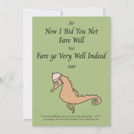 Tarjeta Festiva Caballo Marino Vacaciones Victorianas