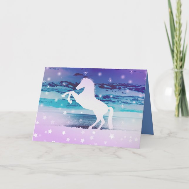 Tarjeta Festiva Caballo místico (Anverso)