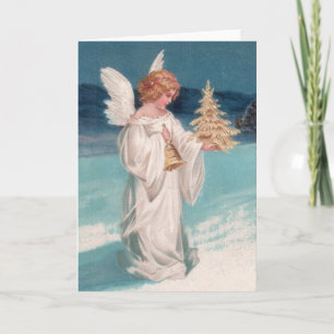 Tarjeta Festiva Caballo: Navidades Ángel con Campana