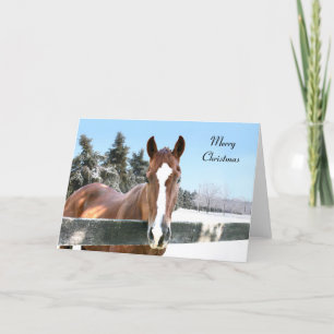 Tarjeta Festiva Caballo navideño