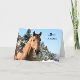 Tarjeta Festiva Caballo navideño