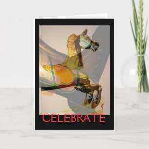 Tarjeta Festiva Caballo riéndose