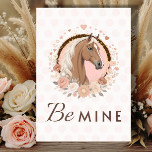 Tarjeta Festiva Caballo San Valentín Haflinger