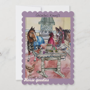 Tarjeta Festiva Caballos caseros