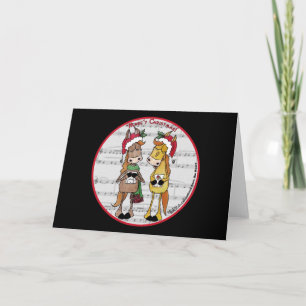 Tarjeta Festiva Caballos de carga - Navidades 'Mare'y