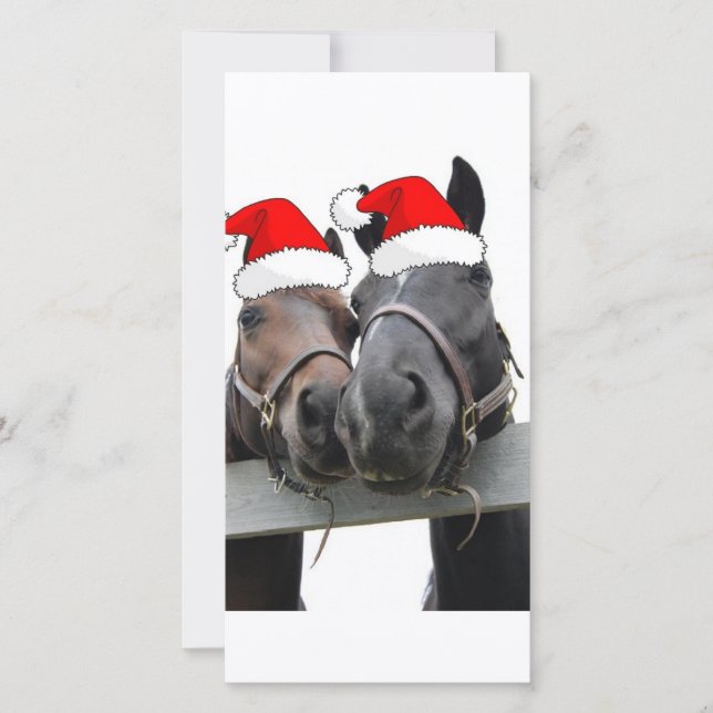 Tarjeta Festiva Caballos de País navidades (Anverso)