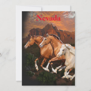 Tarjeta Festiva caballos salvajes de Arizona