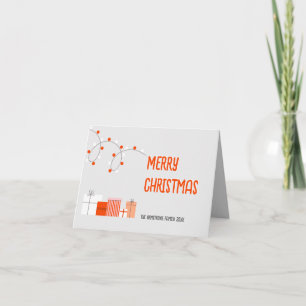 Tarjeta Festiva Cabaña navideña de jengibre nórdica con forma de A