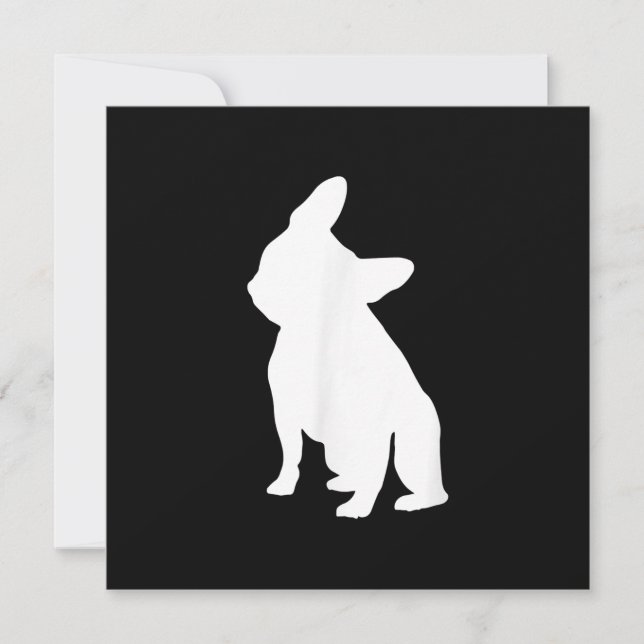 Tarjeta Festiva Cabeza de Bulldog francesa Tilt Apparel, cabeza fr (Anverso)