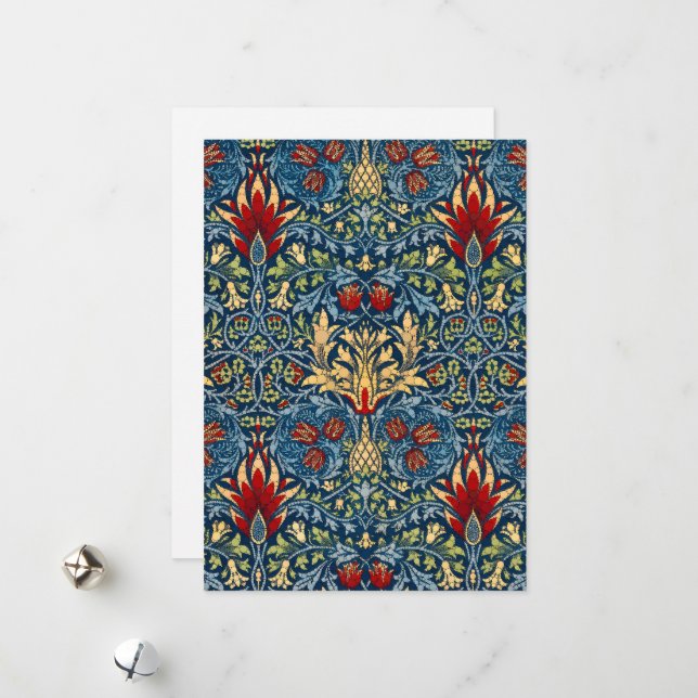 Tarjeta Festiva Cabeza de serpiente, puntos infinitos por William  (Anverso/Reverso In Situ)