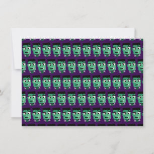 Tarjeta Festiva Cabeza del Monstruo de Frankenstein