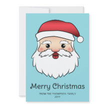 Cabeza Feliz de Papá Noel de Dibujos Animados con